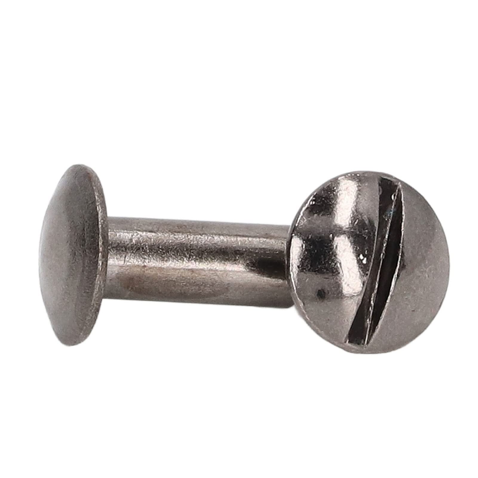 200 juegos de tornillos de encuadernación de libros, tornillos de encuadernación Chicago de Metal y latón ambiental, tornillos de remache de cuero DIY, 10x15mm (Gris)
