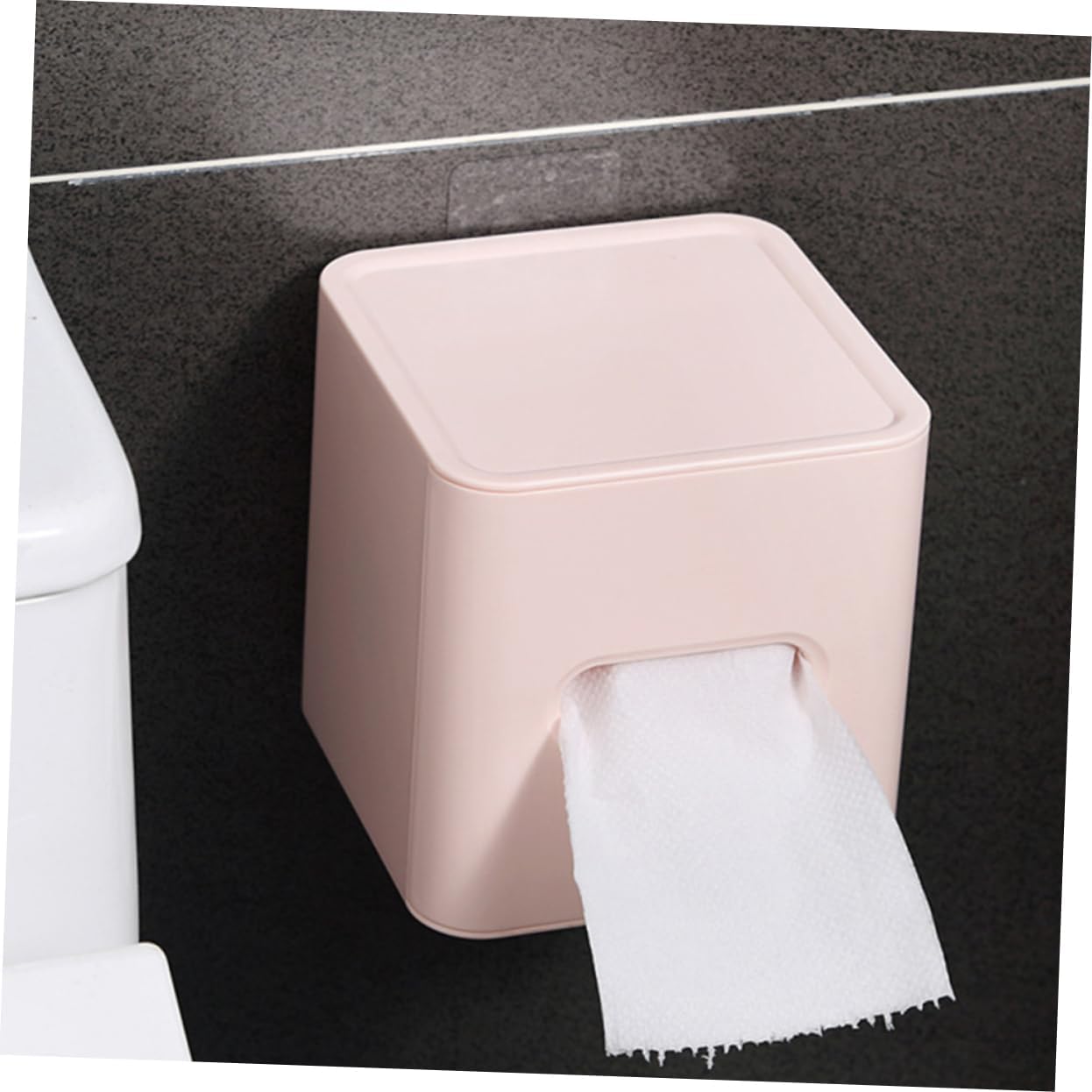 2pcs Square Tissue Box Cover Creative Simple Design for Bathroom Office and Home Use Cube Tissue Holder Easy to Clean and Store