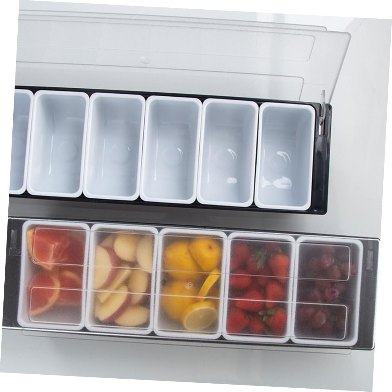 Spices Container Garnish Tray Lid Plastic Snack Serving Box for Bartending