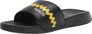 Sandália infantil unissex Peanuts Popcat 20 Slide, Puma - milho, 12 Little Kid
