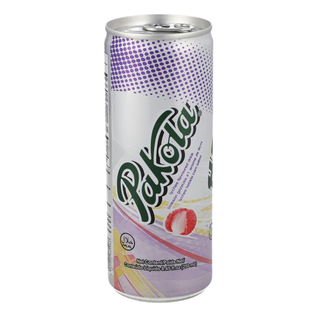 Pakola Lychee Drink 12 Pack – Lychee Soft Drink, Fruity Beverage with Artificial Flavours | Carbonated & Refreshing 8.45 fl oz Cans, Halal Certified