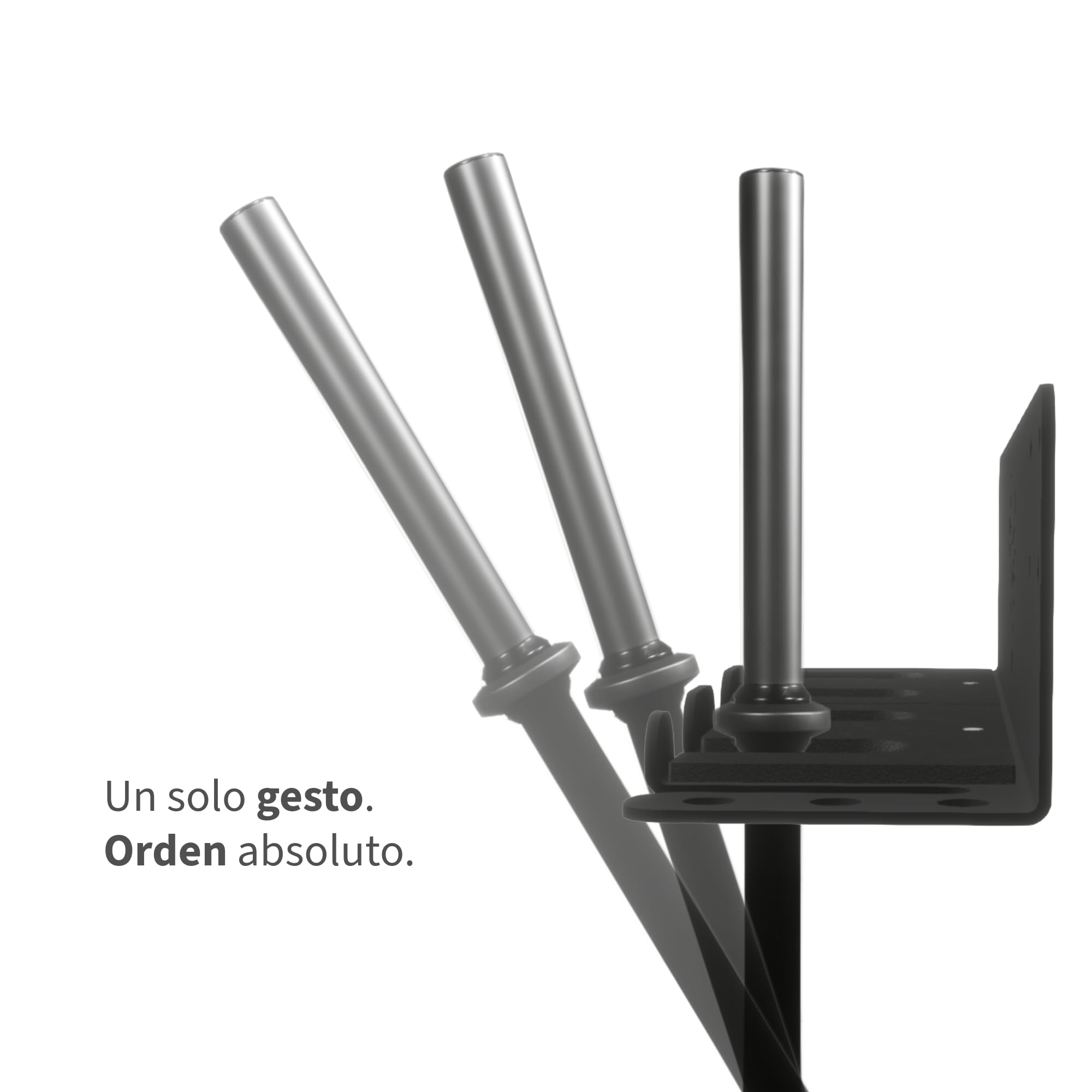 Langhantel Wandhalterung 28–32 mm – Hantelstangenhalter Wand aus Stahl, Extrem Stabil & Platzsparend, für Home Gym & Fitnessstudio, Made in Spain