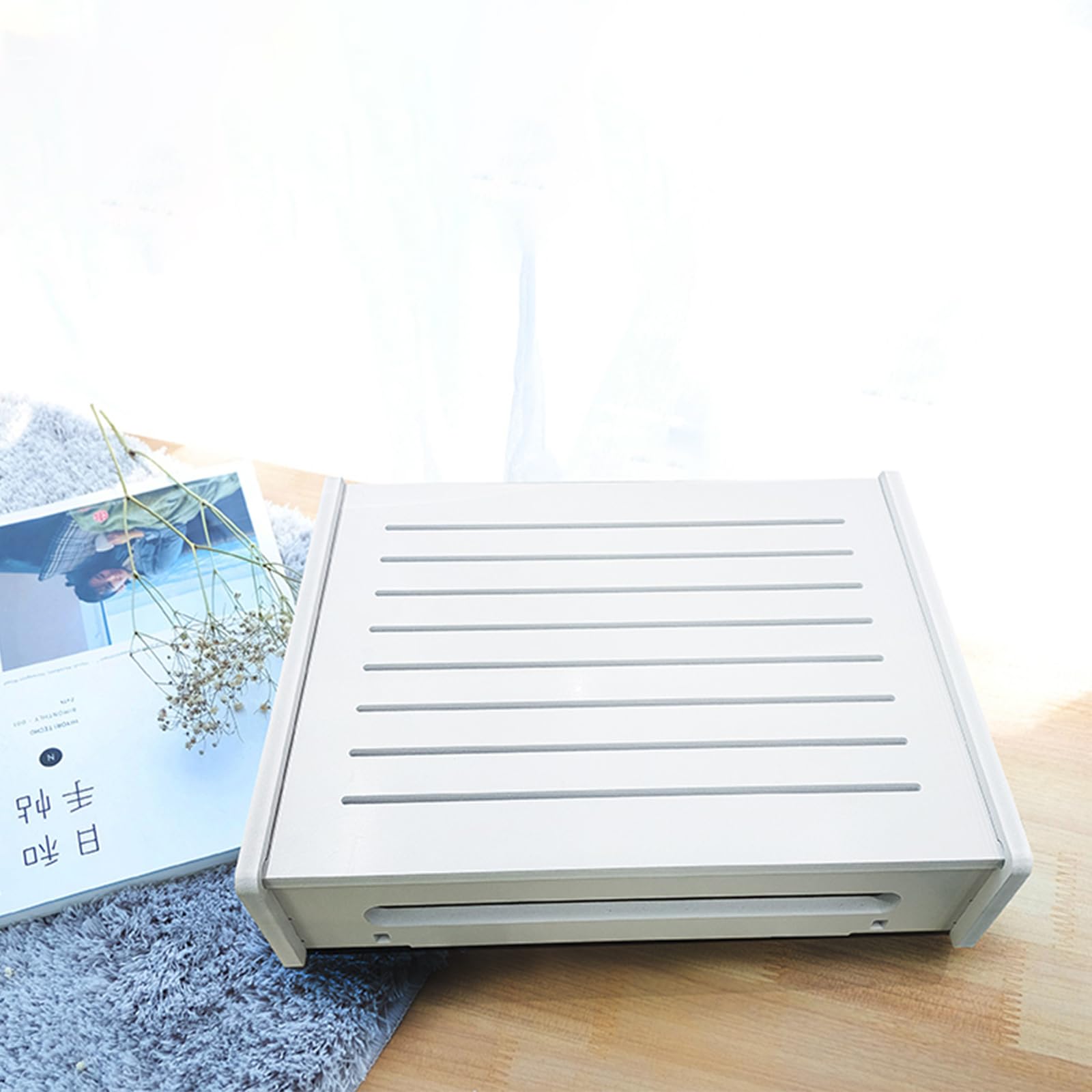 Pudełka do przechowywania bezprzewodowy router pudełko do przechowywania bez dziurkowania stojak WiFi stojak ścienny dekoracyjne pudełko kreatywny stojak biały dekoracyjny pływający stojak