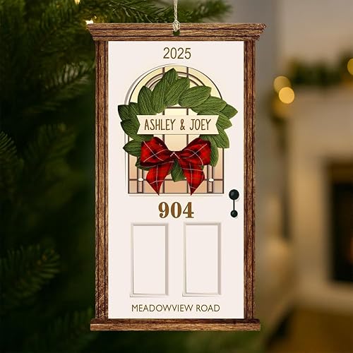 Regalos personalizados de inauguración de la casa, adorno de madera de 2 capas para el nuevo hogar 2024 Regalos de inauguración de la casa para