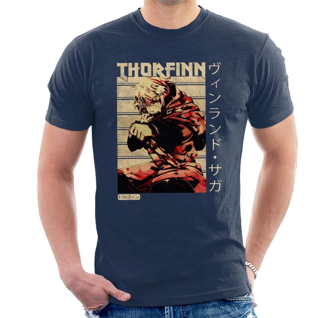 Vinland Saga Thorfinn Men's T-Shirt Navy Blue