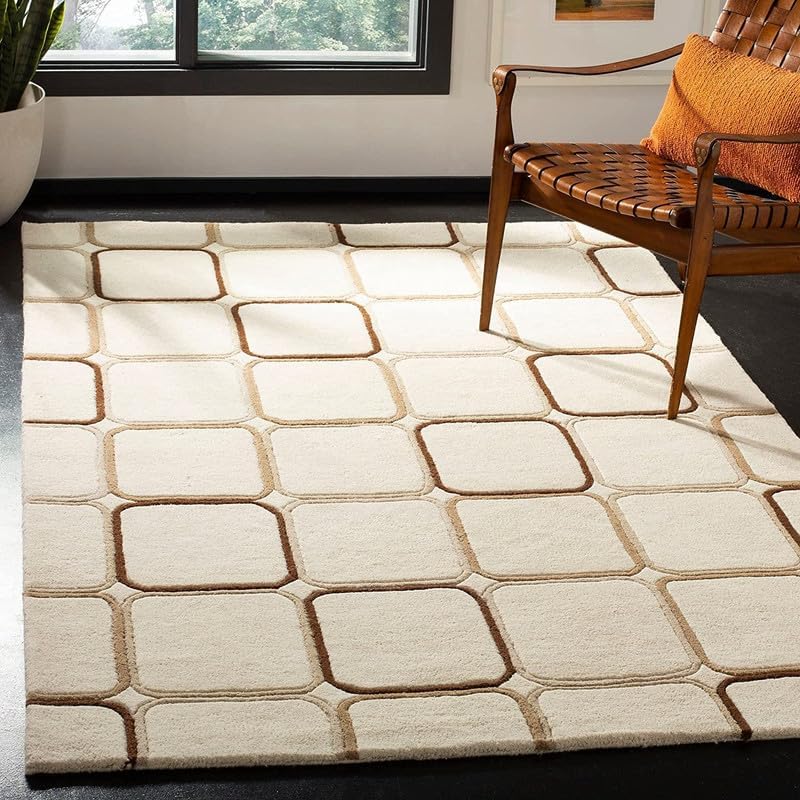 Image of OLEFIN Handmade Thick Woolen Anti Slip Carpet and Rugs for Living Room Bedroom Hall Dinning Room Kids Room