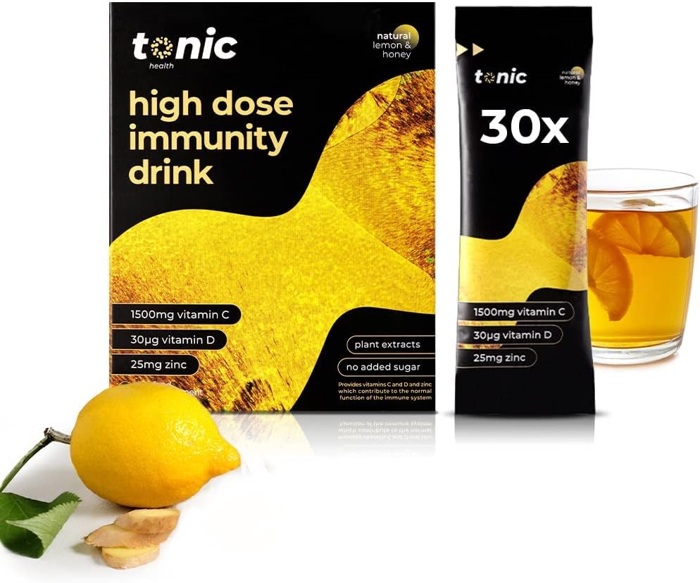Tonic High Dose Immunity Drink Immune Booster Sachets, Max Strength