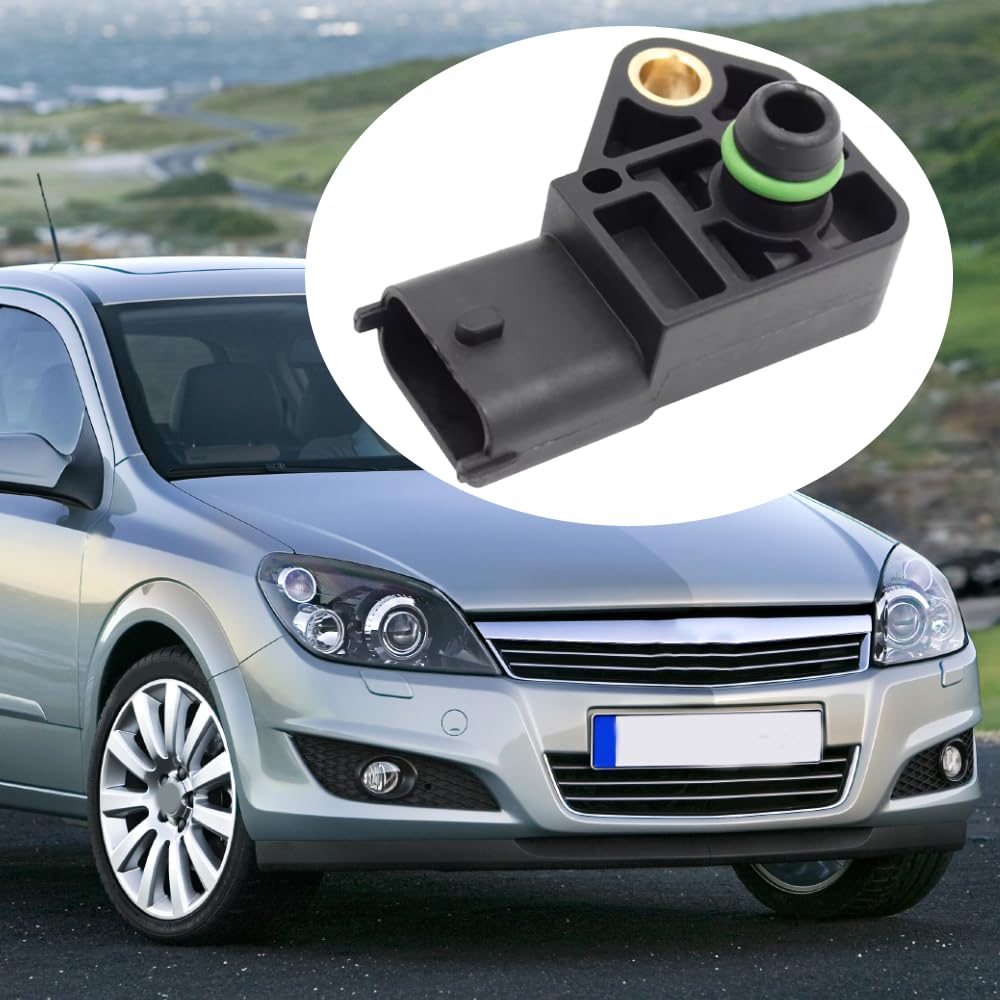 Sensor MAP 0281002487, Sensor de Presión de Admisión, Sensor de Presión del Colector de Aire 3 Pines, Compatible con Opel Astra H A04 1.7 CDTI y Astra G CC T98 Diesel 2004-2009/12,97287868