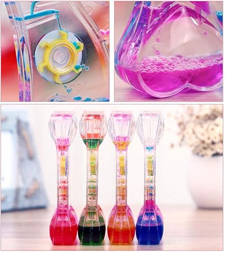 Miniatura 5 de MG554zy0 Doble Corazón Líquido Movimiento Burbuja de Goteo Aceite de Arena Reloj Temporizador Reloj de Juguete para Niños Regalo Doble Corazón