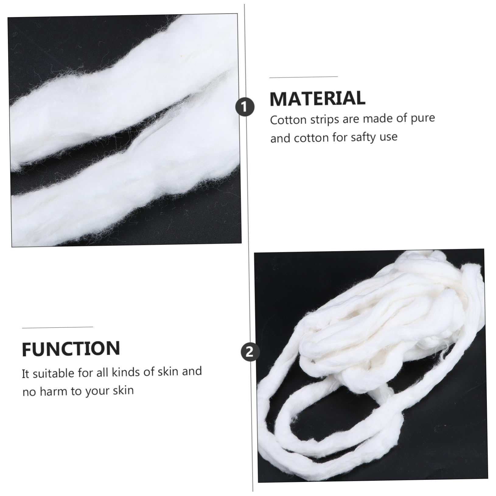 Didiseaon 3 Strisce Di Cotone Assorbenti Per Parrucchieri Strisce Cotone Per Degreasing e Rimozione Makeup Confezione Per Saloni Di Bellezza e Uso Domestico