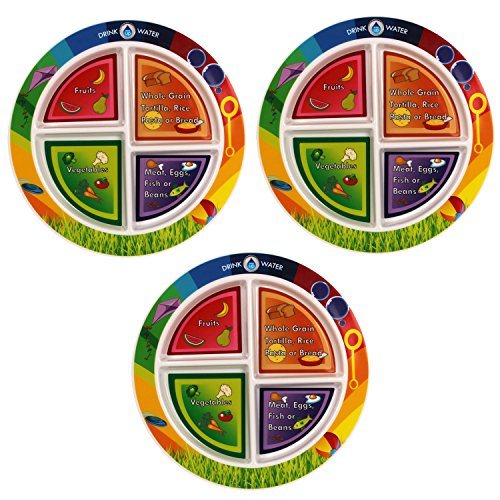 Fresh Baby Drink Up MyPlate Dinnerware (3 Pack), Multicolor