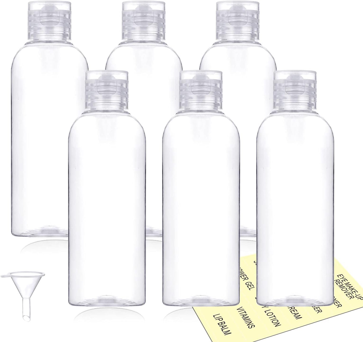 4pcs Travel Bottles,80ml Refillable Clear Empty Plastic Travel Size Containers