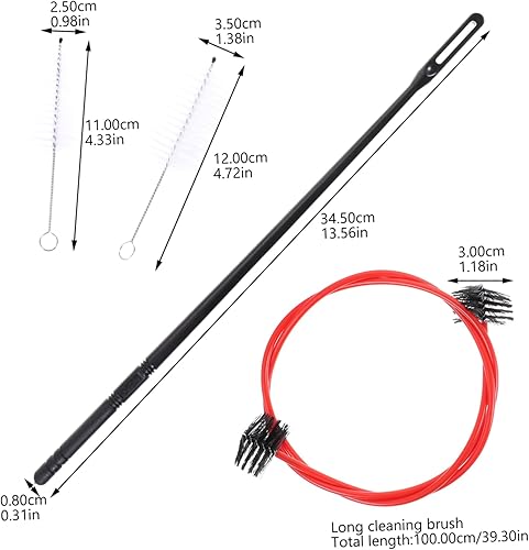 Miniatura 5 de Wakauto 5 Sets Small Cleaning Tool Trombone Lira Cleaning Supplies Kit Brushes for Cleaning Trumpets Rod Cleaning Cloth Wind Instrument Saxophone