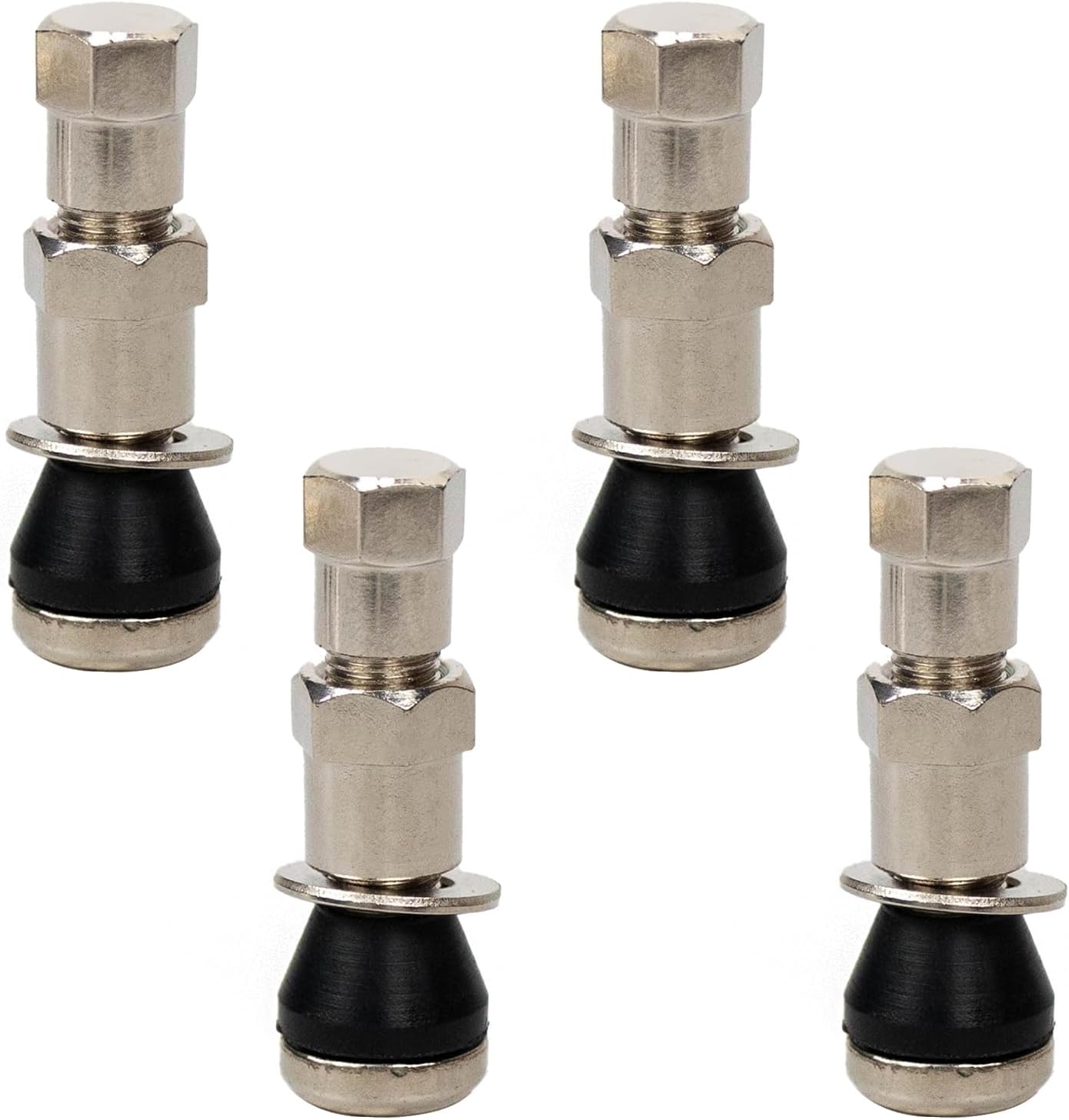 4 PCS TR-416 Metal Valve Stems Outer Mount, Fits 0.453 Inch and 0.625 Inch Rim Holes 1-1/2" Long
