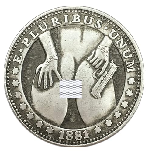 Miniatura 1 de Lucky Baby Beauty Girl Collection - Moneda conmemorativa de moneda Morgan Hobo antigua de Estados Unidos funda protectora incluida E