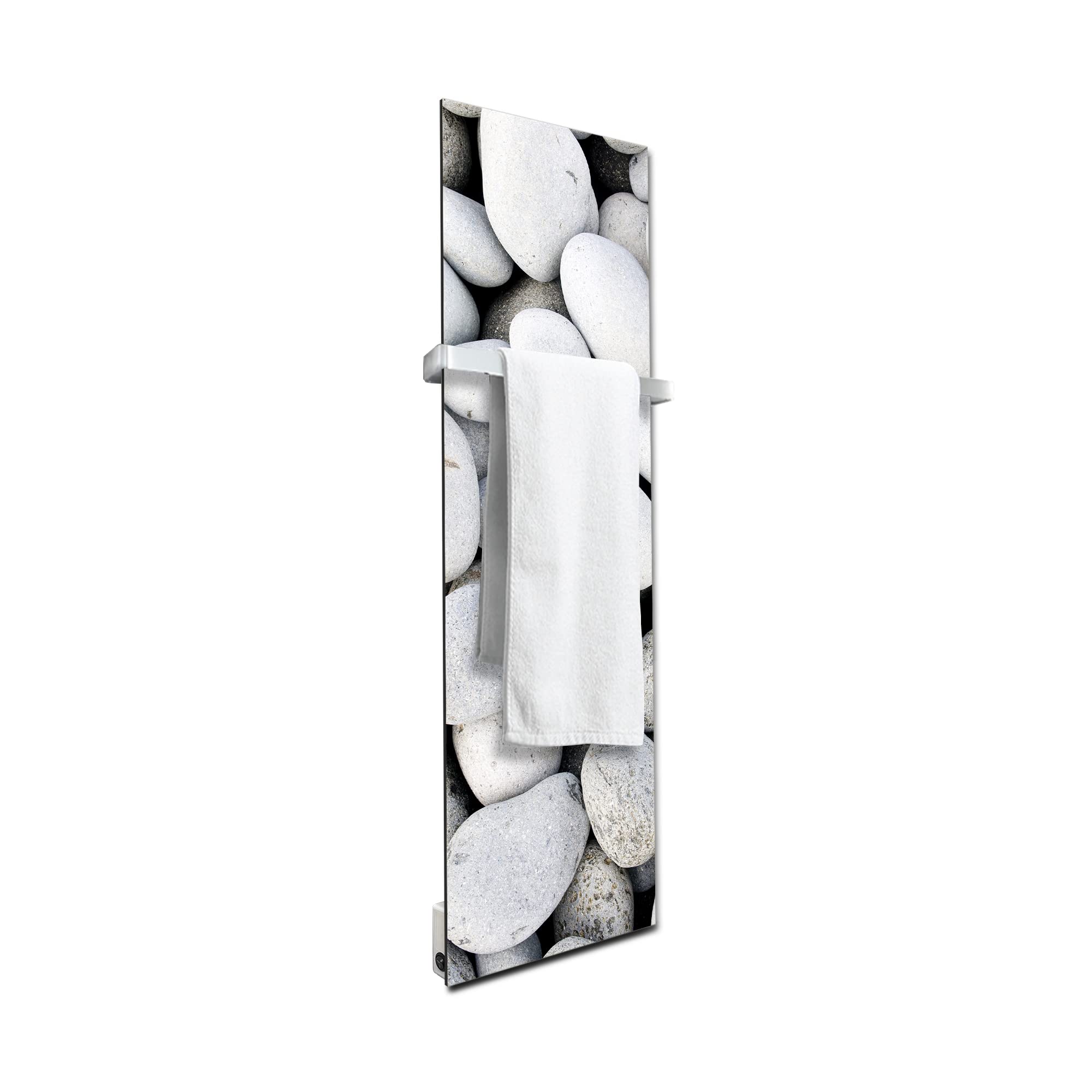 Heat StormRock Pebbles 16x48 Glass Print Towel Warmer