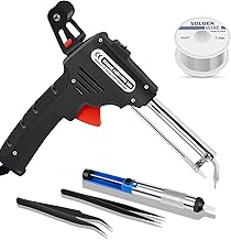 Ferro de Solda, Pistola de Solda Elétrica, 60W 220V Uniwity com Pistola Automática, 480-600°C, Para Fio de Estanho 0.8-1.2mm, Com Kit de Acessórios (220V)