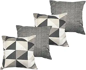 Kit Com 4 Almofadas Cheias Decorativas (Kit Almofada Decorativa - Simetria)