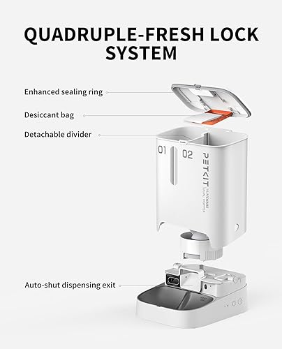 Miniatura 7 de PETKIT Comedero automático para gatos con cámara, video HD 1080P con visión nocturna, comedero para mascotas con doble tolva para gatos y perros con