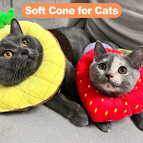 Arrozon Cat Cone Collar Soft Adjustable Cat Recovery Collar Kitten Cones After Surgery 3 Pcs Cute Pet Elizabeth Circle Soft Cone For Cats Small Dogs Pet Donut Collar #TOP3