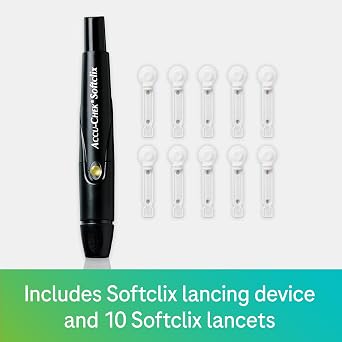 Accu-Chek Softclix Diabetes Lancing Device with 10 Softclix Lancets