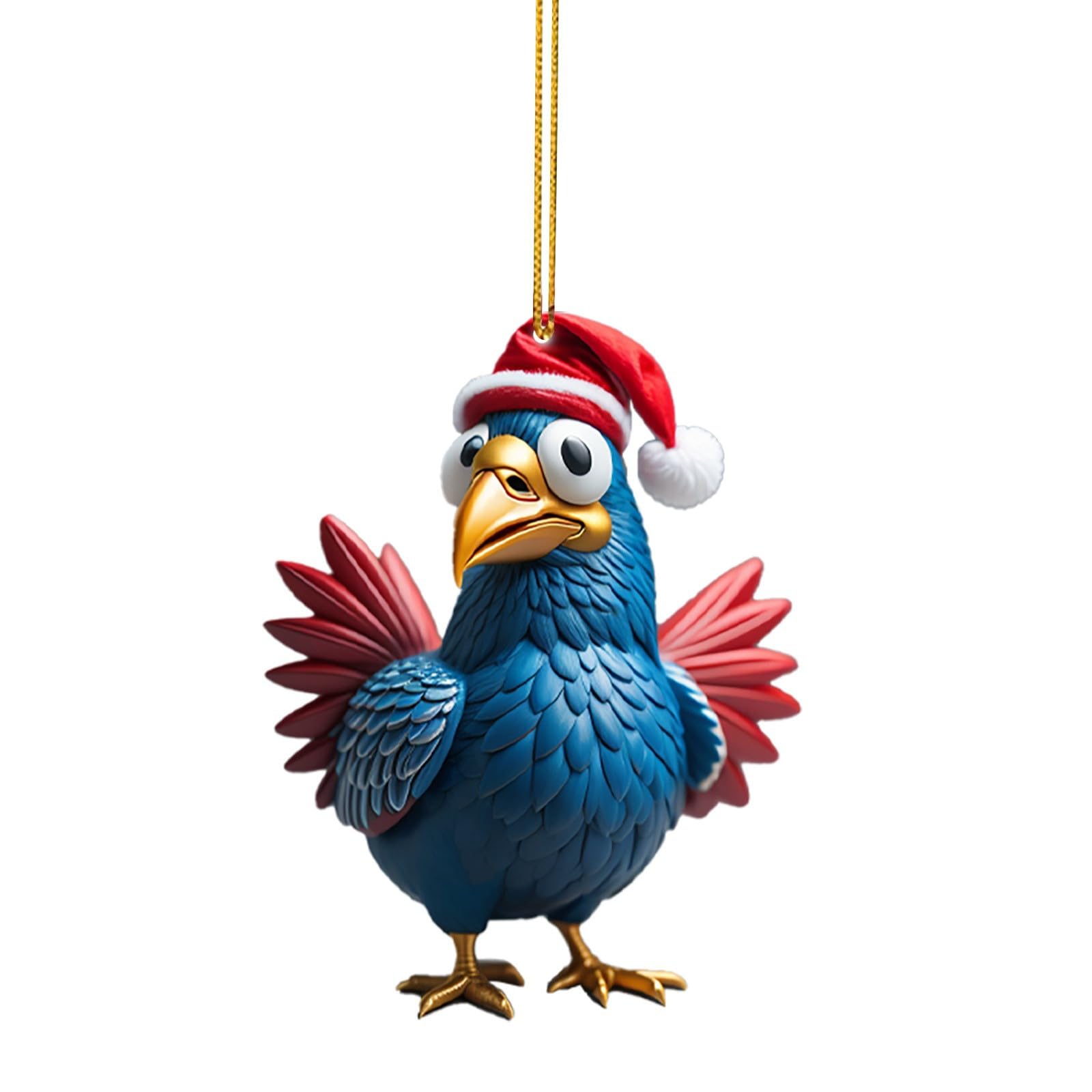 Zeiayuas Men's K Christmas Tree Pendants Sale Clearance Cute Rooster Car Pendant Holiday Hanging Ornat Couple Styles Xmas Decoration Bauble Xmas Decor Ornats Party Decor Gifts