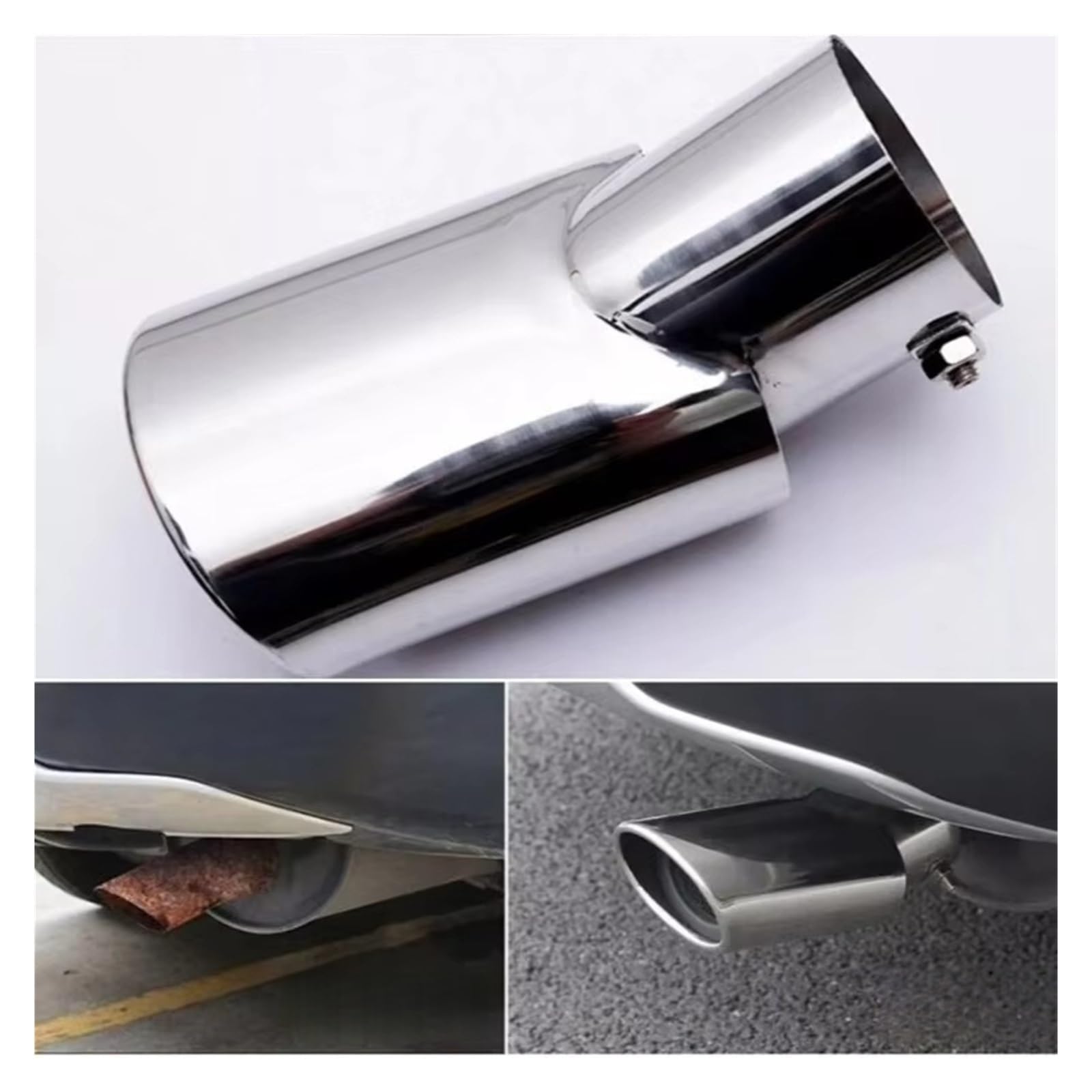 NiSza Voiture tuyaux d'échappement Embout de Tuyau d'échappement Droit 2 pièces Garniture pour CR-V pour CRV 2023 2024 Embouts Gorge Voiture