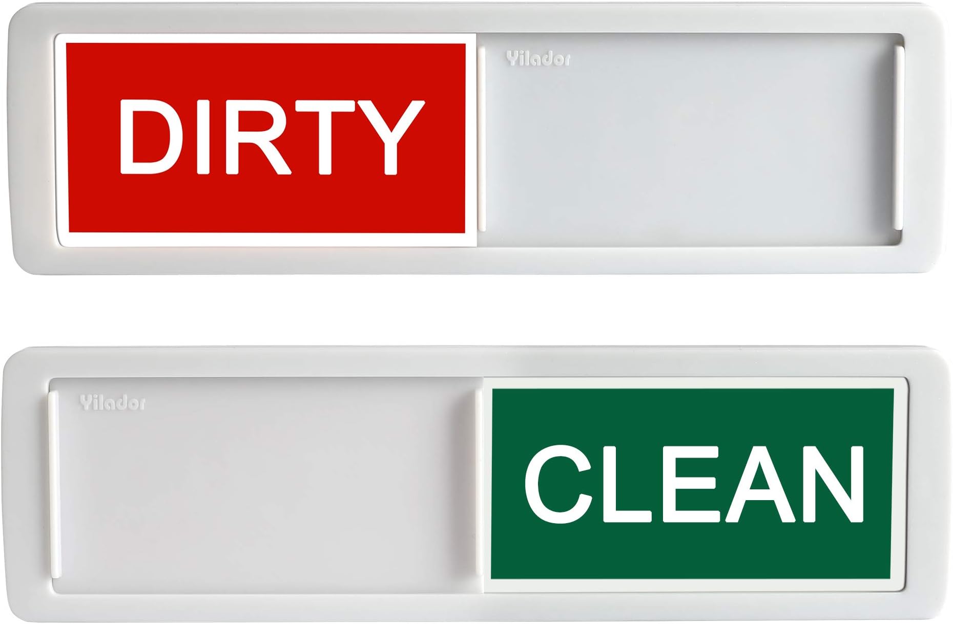 Nano Shield Dishwasher Magnet Clean Dirty Sign, 2021 New Design Decorative Dishwasheer Indicator Slidee Reminder with Sticky Tab Adhesion, Slide Signs Cool Kitchen Gadgets - White