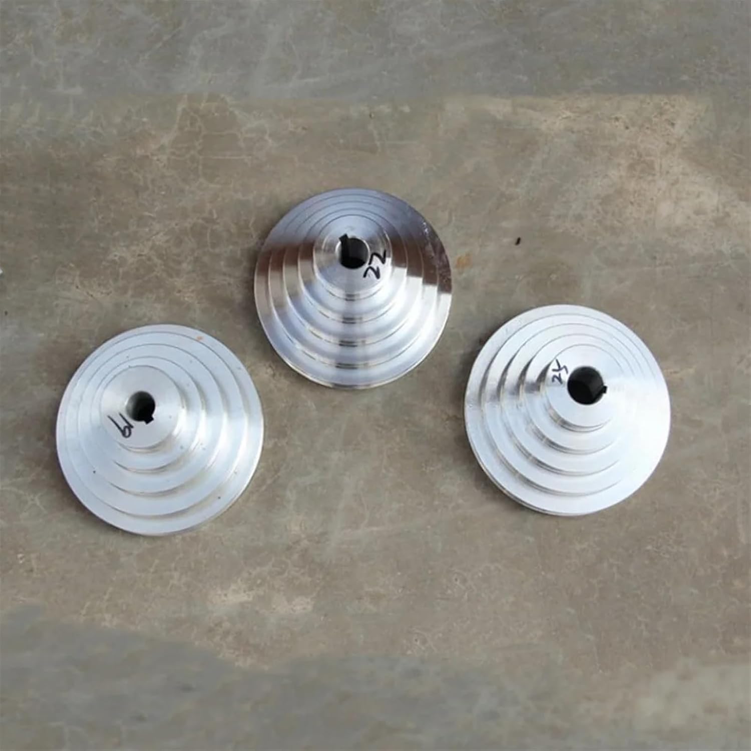 Bench Drill 54mm to 150mm Outer Dia 14 16 18 19 20 22 24 25 28mm Bore Aluminum A Type 5 Step Pagoda Pulley Wheel for V-Belt (Size : 24mm Bore 8mm Slot)