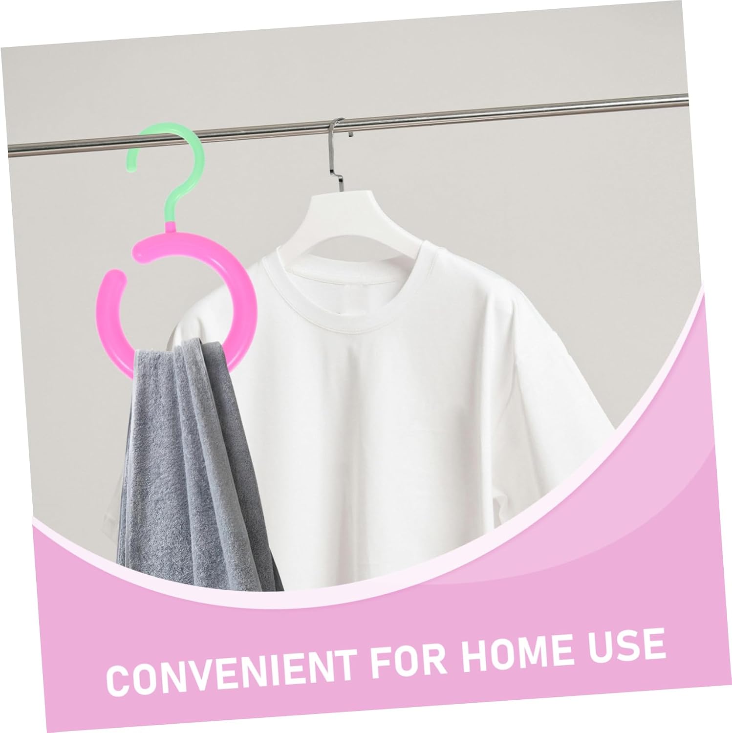 10 Piece Round Scarf and Belt Hanger Organizer Hook for Closet