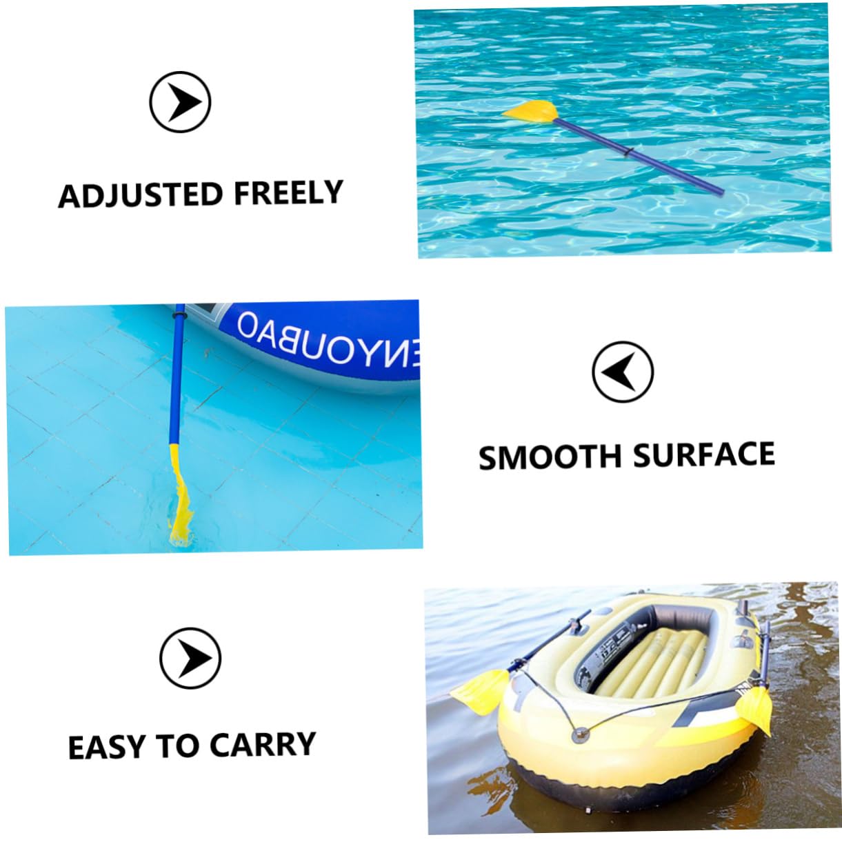 Veemoon Pagaie de Bateau Détachable PP, 1 Paire pour Kayak et Canoë