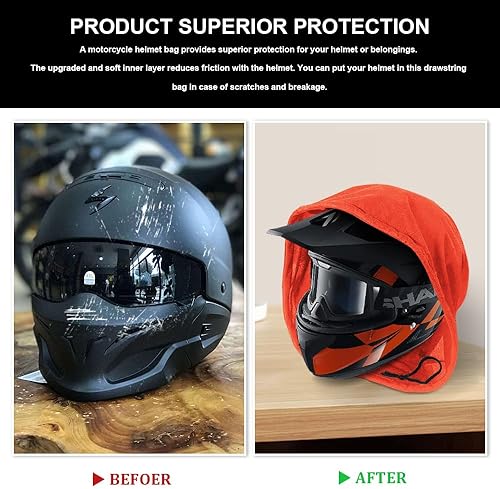 Miniatura 4 de Bolsa para casco de motocicleta, bolsas para casco, bolsa con cordón para casco, bolsa de viaje, mochilas para casco, organizador de casco de