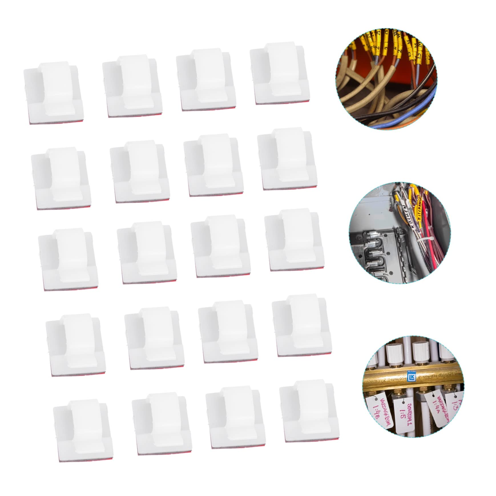 DOITOOL 3 Sätze Selbstklebende Kabelklemmen Drahtclips Wiederverwendbar Für Kabel-organizer Kabelklemmen Drahtclips Klemmen Für Das Home Office 120 Stück * 3