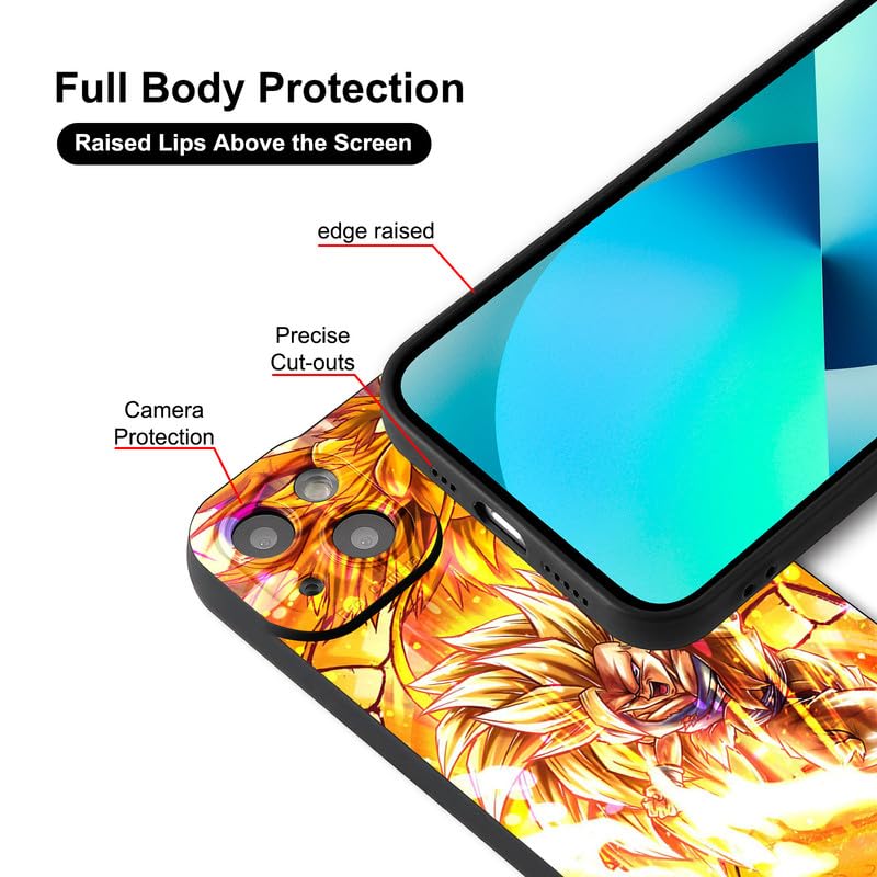 2 Custodie Anime Per IPhone 11 Pro MAX 6.5 Pollici - Manga Dragonball Z Goku - Cover TPU Silicone Antiurto - Kawaii 01
