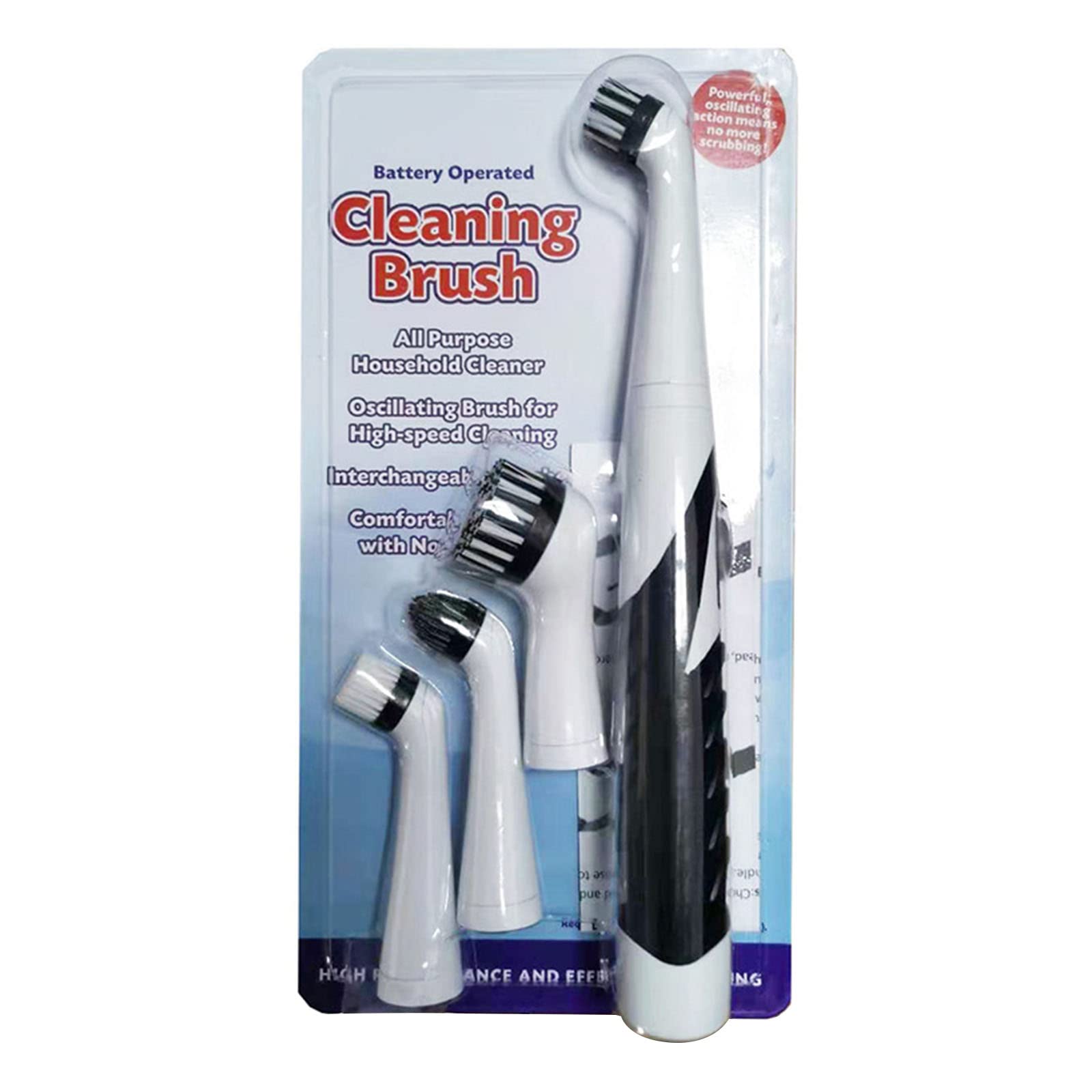 yanwuwa Electric Scrubber Cleaning Brush Electrical Brush Cleaner Scrubber Cleaning Gadget with 4Pcs Heads Cleaner