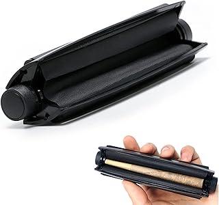 VOVCAMLS Cigarette Cone Roller, Cigarette Rolling Machine 78mm Plastic Cigarette Maker Black