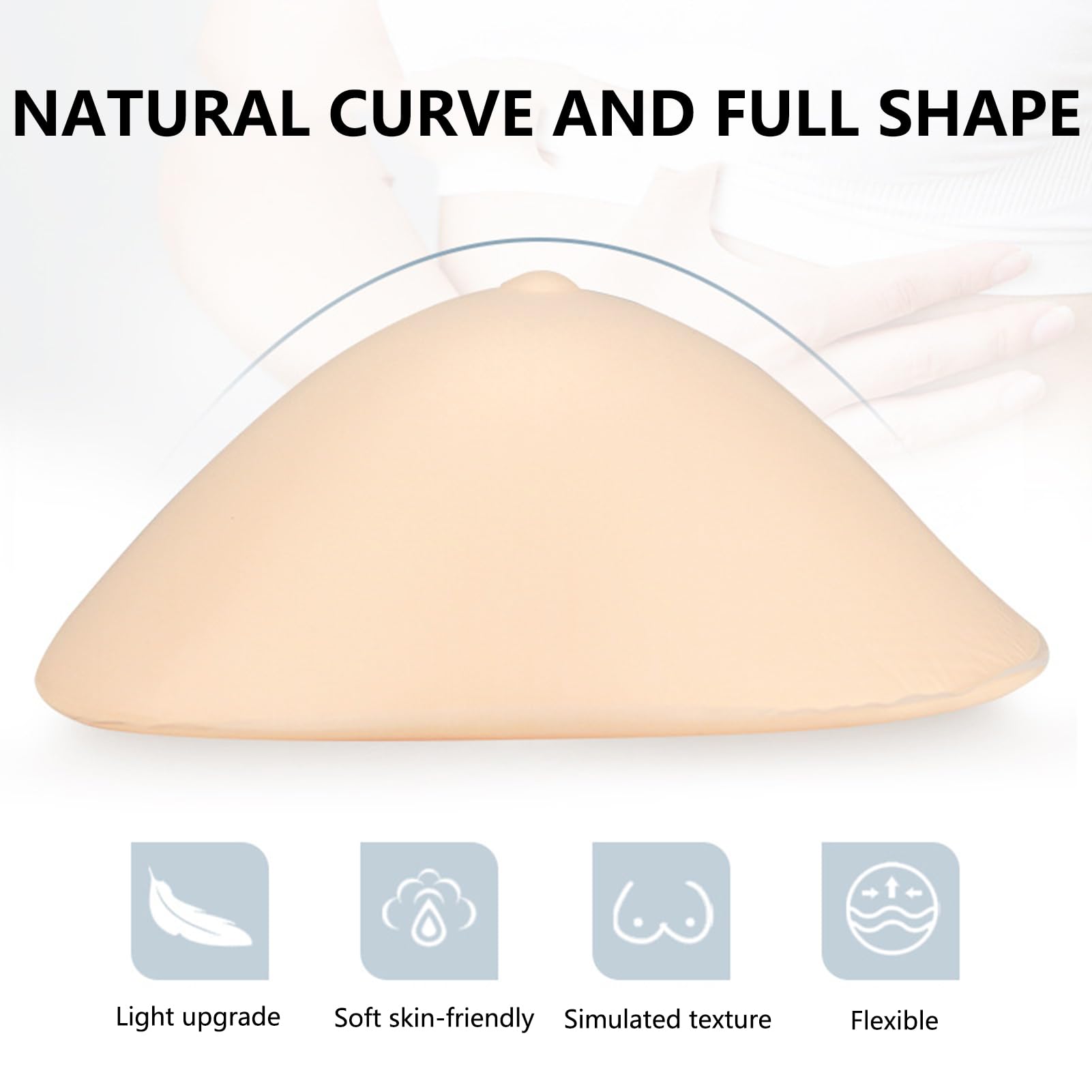 Coppette Assorbilatte Triangolari In Silicone Leggere - Push-up Enhancer Universale