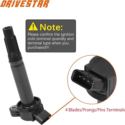 Miniatura 3 de DRIVESTAR Paquete de bobinas de encendido bujía iridio 2013-2018 para Toyota Avalon, 2007-2017 para Toyota Camry, 2006-2015 para Lexus IS250,