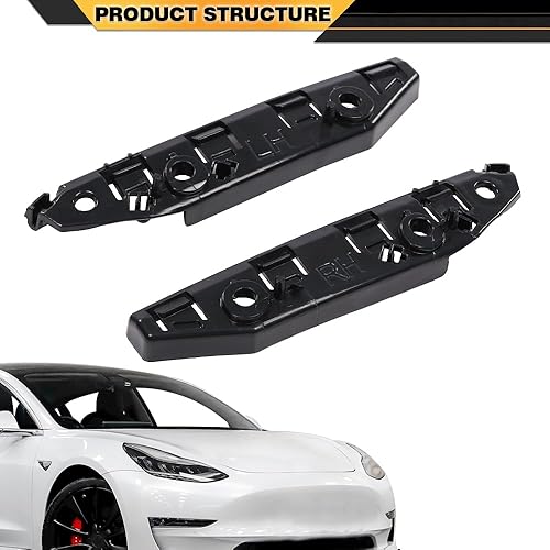 Miniatura 8 de CNNELL Soporte de parachoques de retención delantero derecho e izquierdo par compatible con Dodge Challenger 2008-2014 68043392AA 68043393AA,