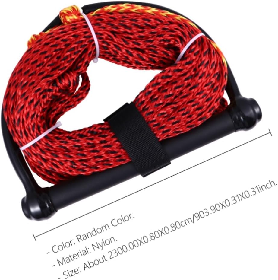 Water Ski Rope with Handle 1-Section Towable Watersports Kneeboard Rope for Tubing and Wakeboarding Random Color