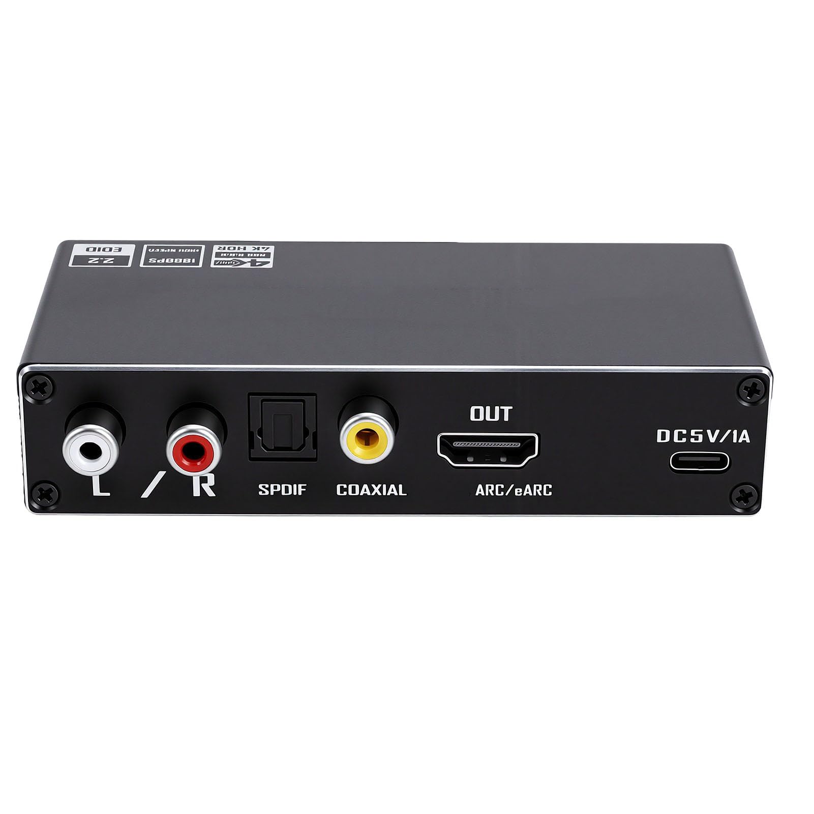 Tangxi Switcher HDMI 2.0 2 in 1 Uscita, Splitter HDMI ARC con Supporto Estrattore Audio 4K 60Hz, per HDTV, con Telecomando