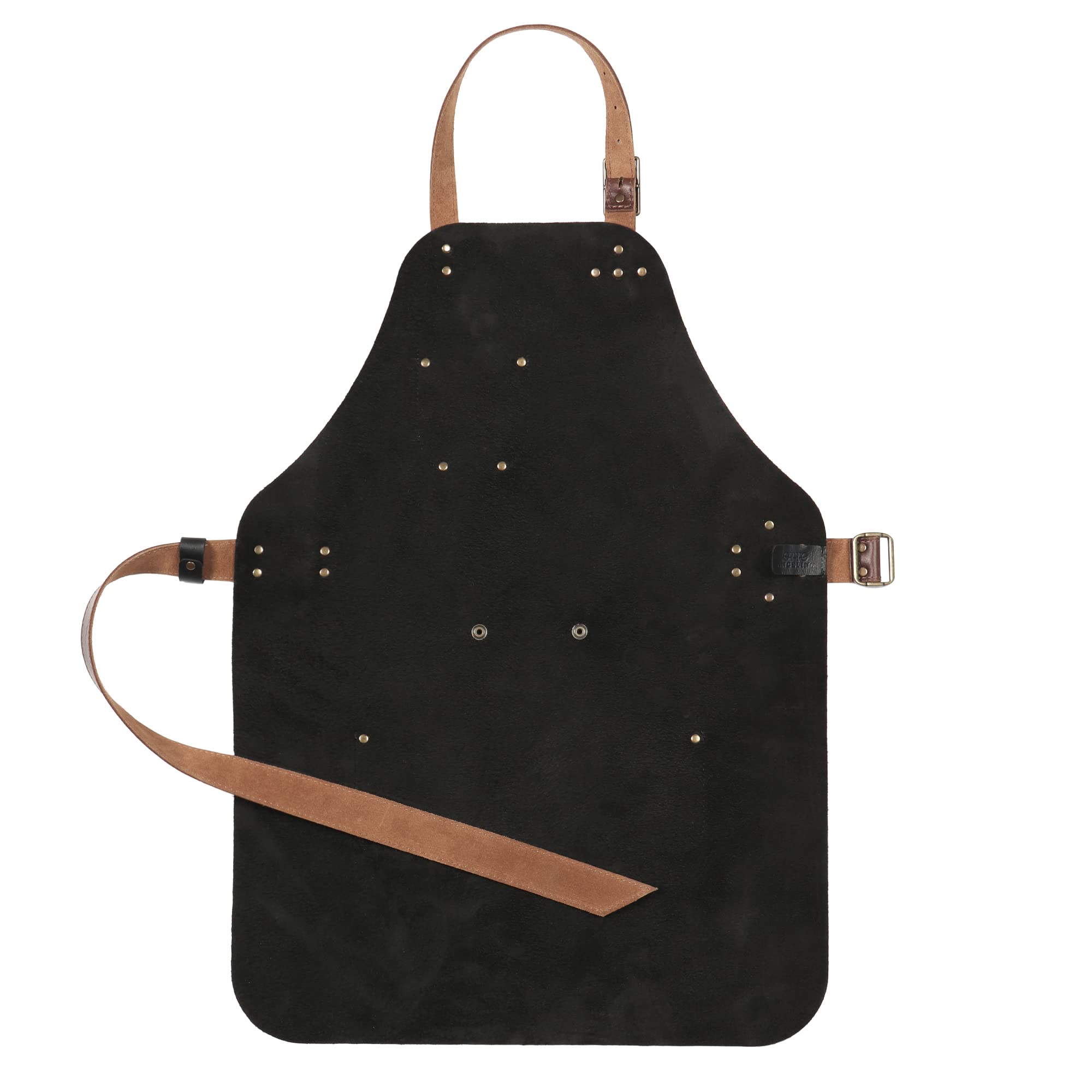 Otto Angelino Delantal de Cuero de Grano Superior - Elegante, Ajustable, de Lujo – Taller y Cocina
