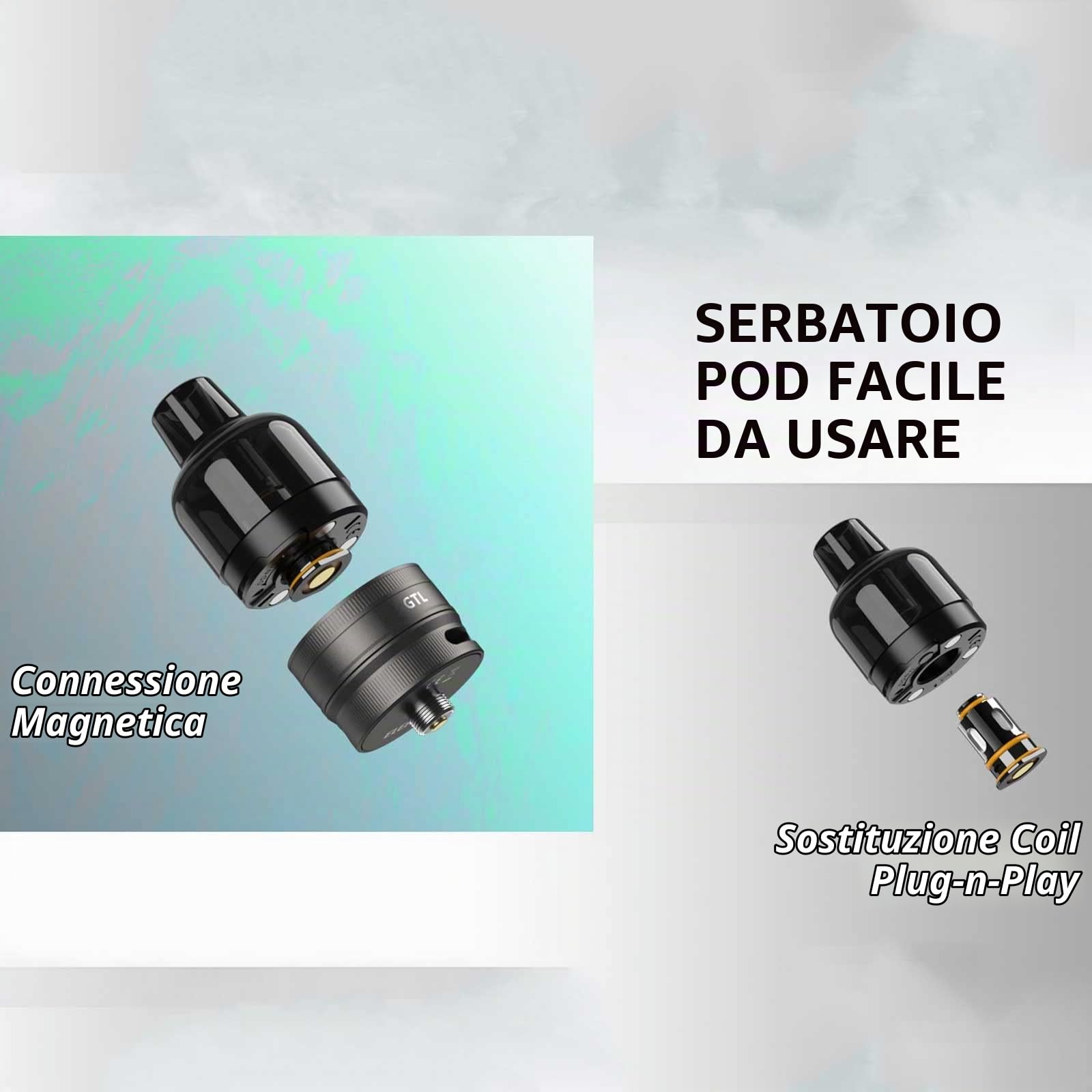 Eleaf iStick Power Mono Sigaretta Elettronica 80W per Svapo di Guancia e RDL - Kit Batteria Integrata 3500mAh, Pod Tank 4,5ml, Coil 0.4Ω e 0.8Ω - (Senza Sticks, E-liquids o Ricariche) (Black)