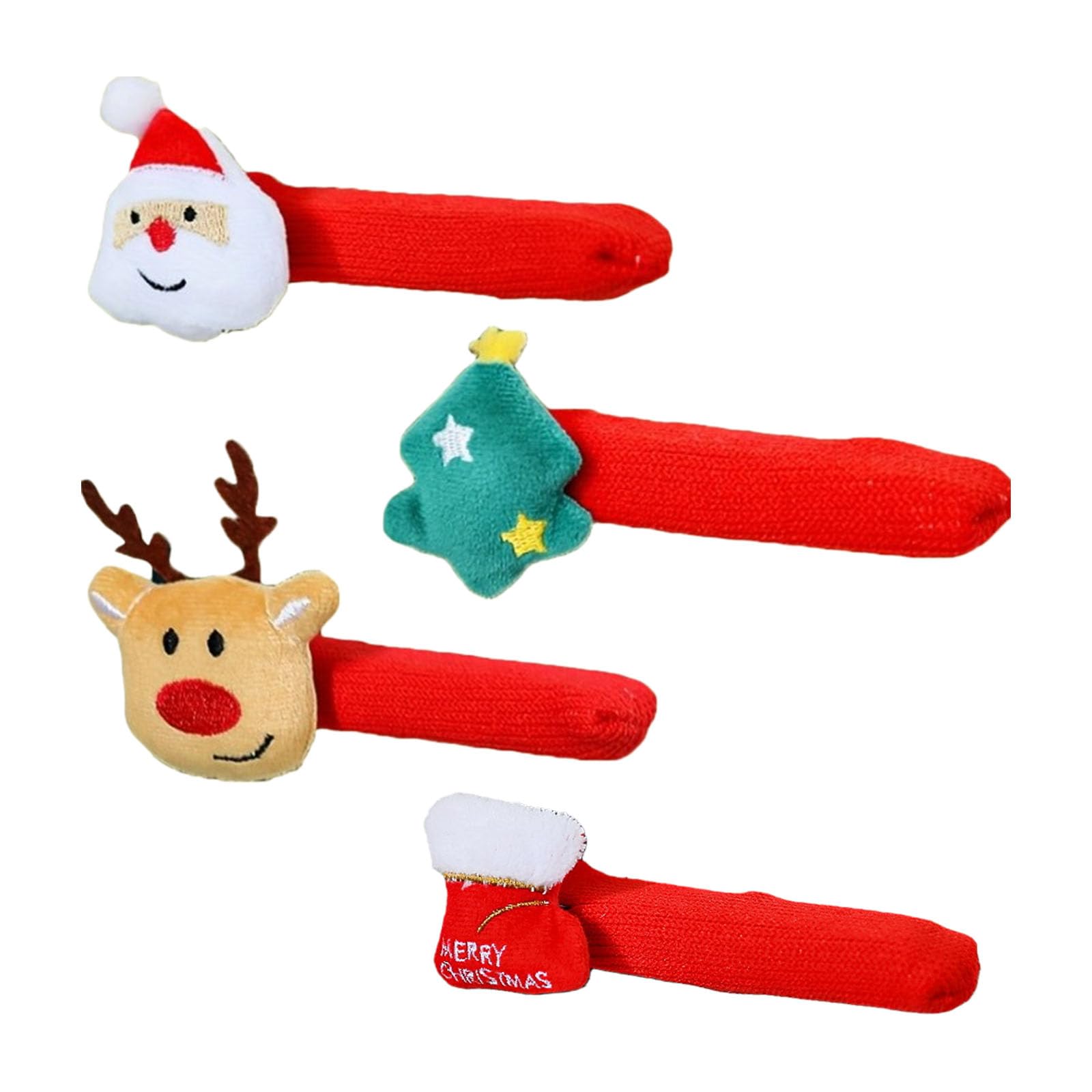 Piceioep Santa Soft Door Handle Cover Holiday Party Decoration with Child Safe Padded Design User Friendly Fabric Christmas Home Accessories