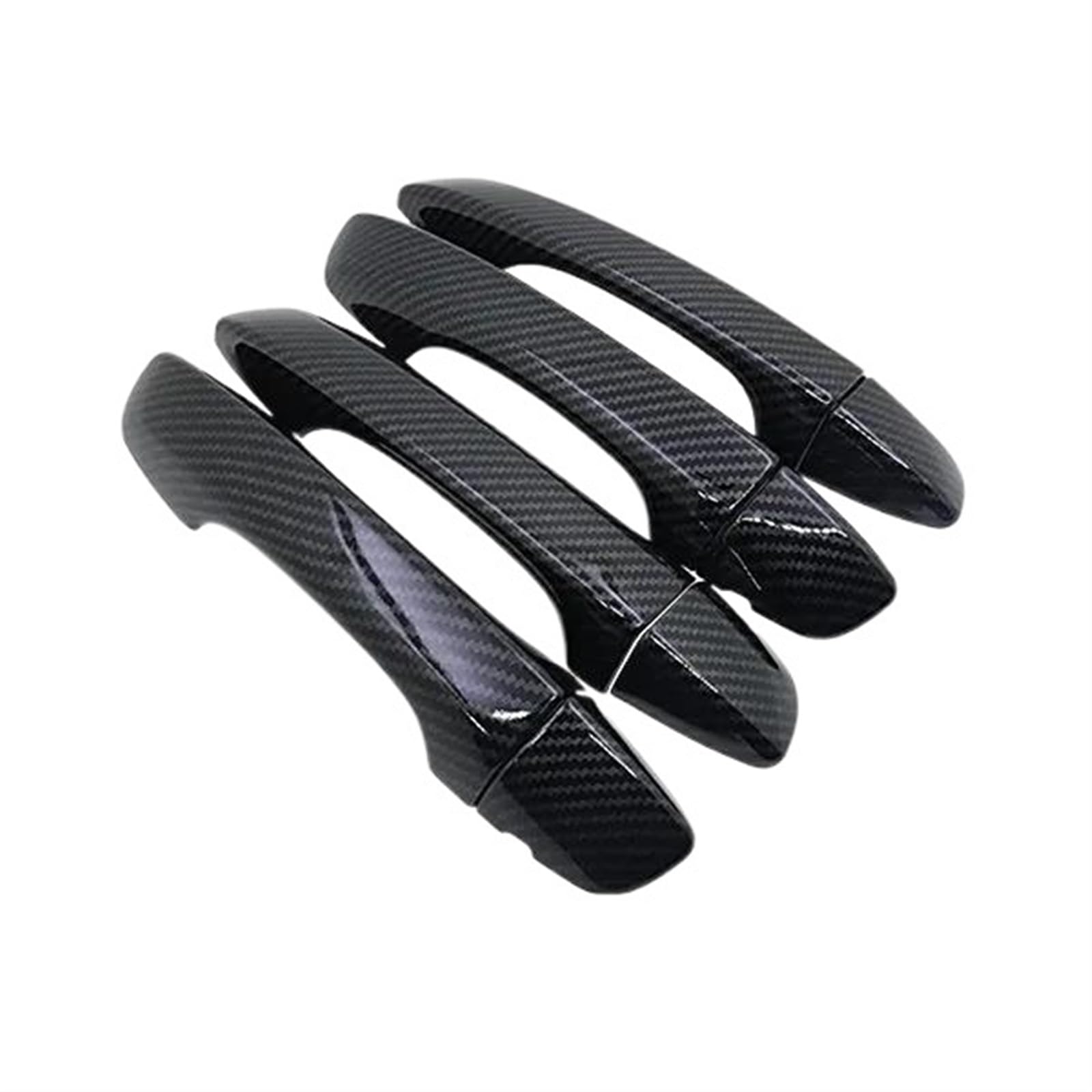 Lzbzhb Carbon Fiber Car Exterior Outsidedoor Handle For Vw For Polo Mk6 Aw Bz 2017~2023 2018 Protective Auto Exterior Parts Accessories Stickers Car Door Handle Cover Trim(Carbon Fiber)