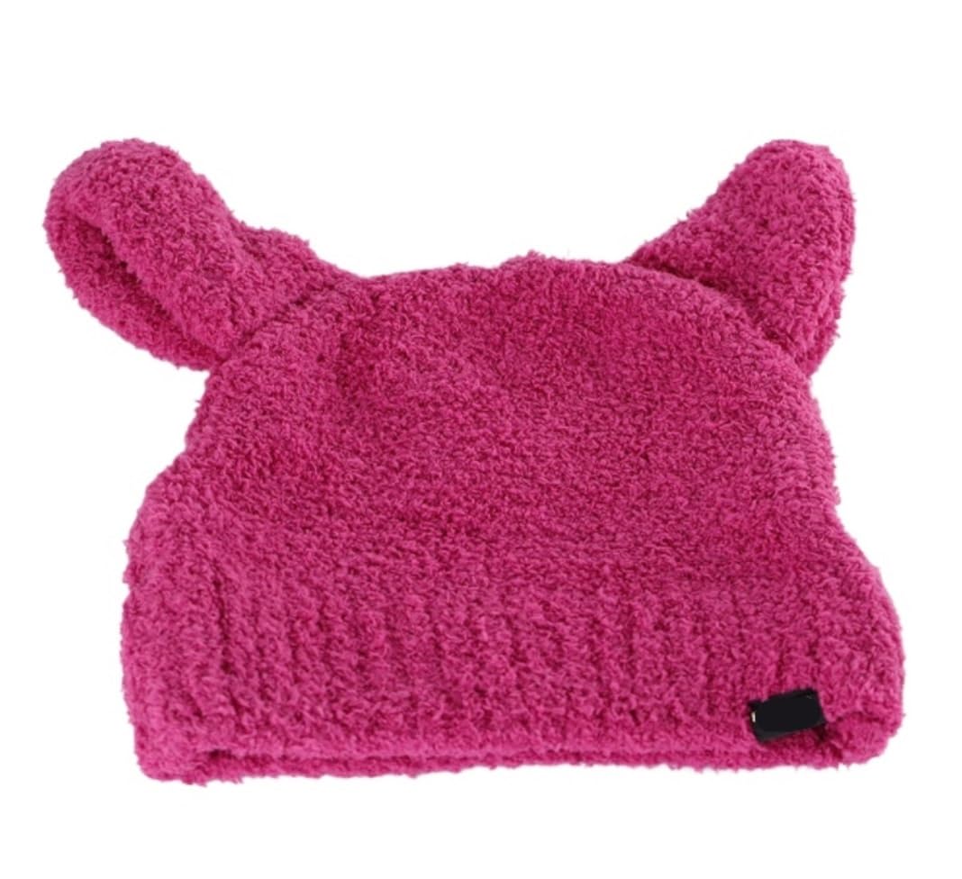 Czapka Zimowa Ekologiczna Cute Bunny Beanie Czapki Dla Kobiet Królik Czapka Zimowa Ciepła Z Czaszkami Narciarska Ciepła Czapka Zimowa