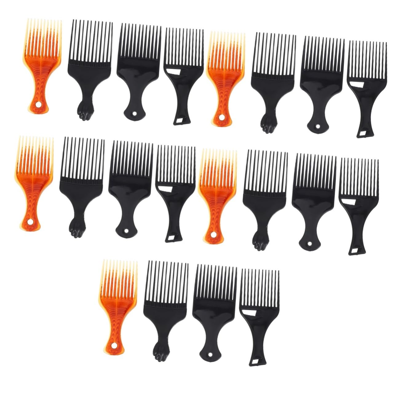 Didiseaon 20 Piezas peine púa de pelo portátil cepillo de pelo de anchos pasadores de pelo pinzas de cabello selección de cabello de peluquería para hombres selección de peinado AbS