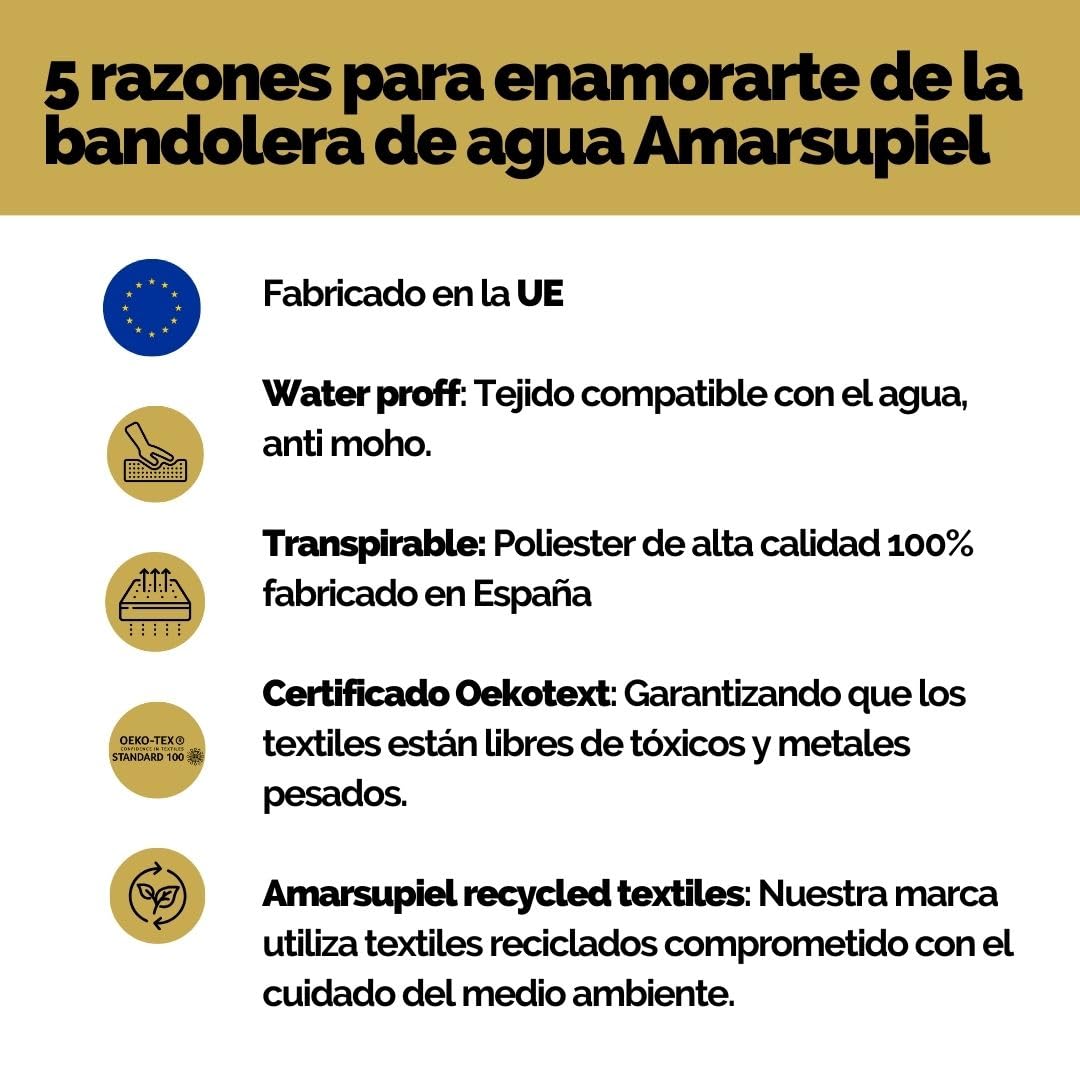 Amarsupiel | Fascia portabebe acquatico | Ergonomico e sicuro | Tessuto OEKOTEX traspirante | Ideale spiaggia e piscina | marsupio estivo fino a 20 kg