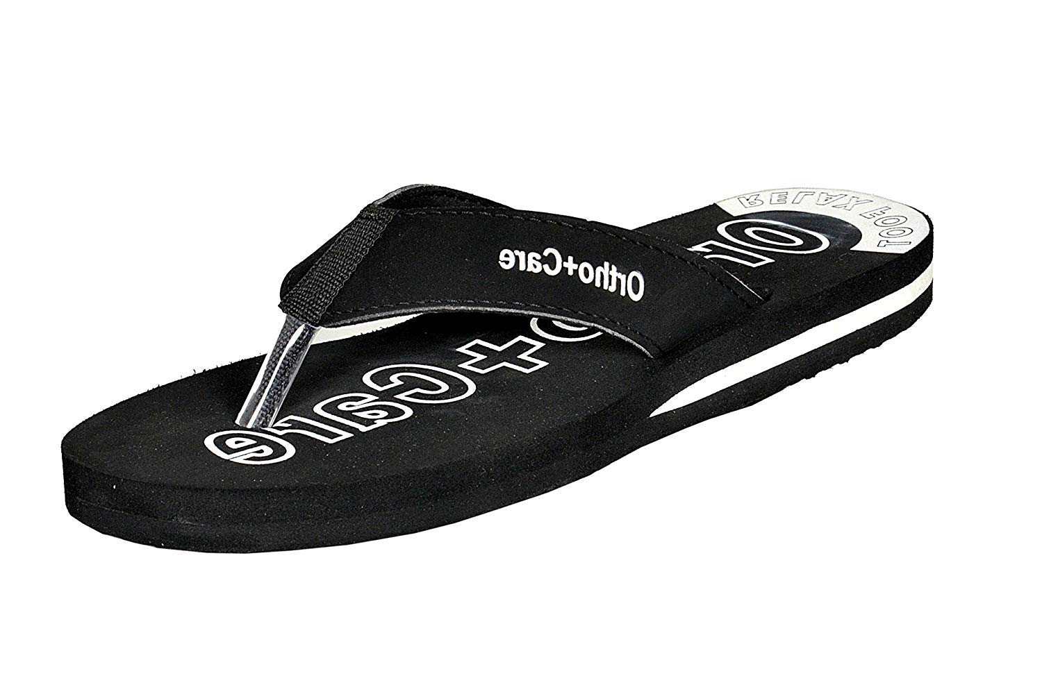 Men's Ortho Care Slippers Black | Blue | Brown Flip Flops-image-1