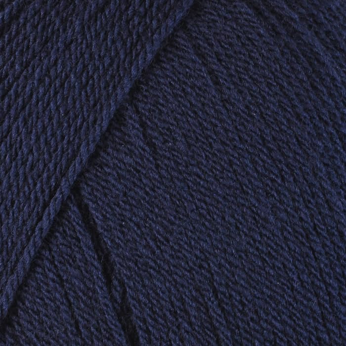 WoolCraft Aran with Wool 400g Knitting & Crochet Yarn, Great Value Acrylic with 25% Wool Yarn, Choose from 43 Shades, 800 Metres, 400g Balls, Pack of 5, Navy